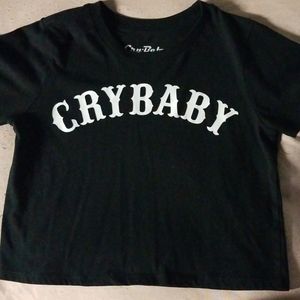 Forever 21 Crybaby Black Crop Top/T Shirt